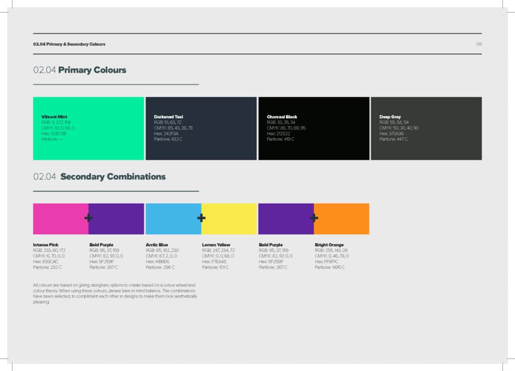 Eon Visual Media brand guidelines page 9